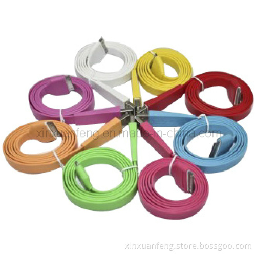 Flat USB Cable for iPhone, iPod, iPad (XF-UC-011)